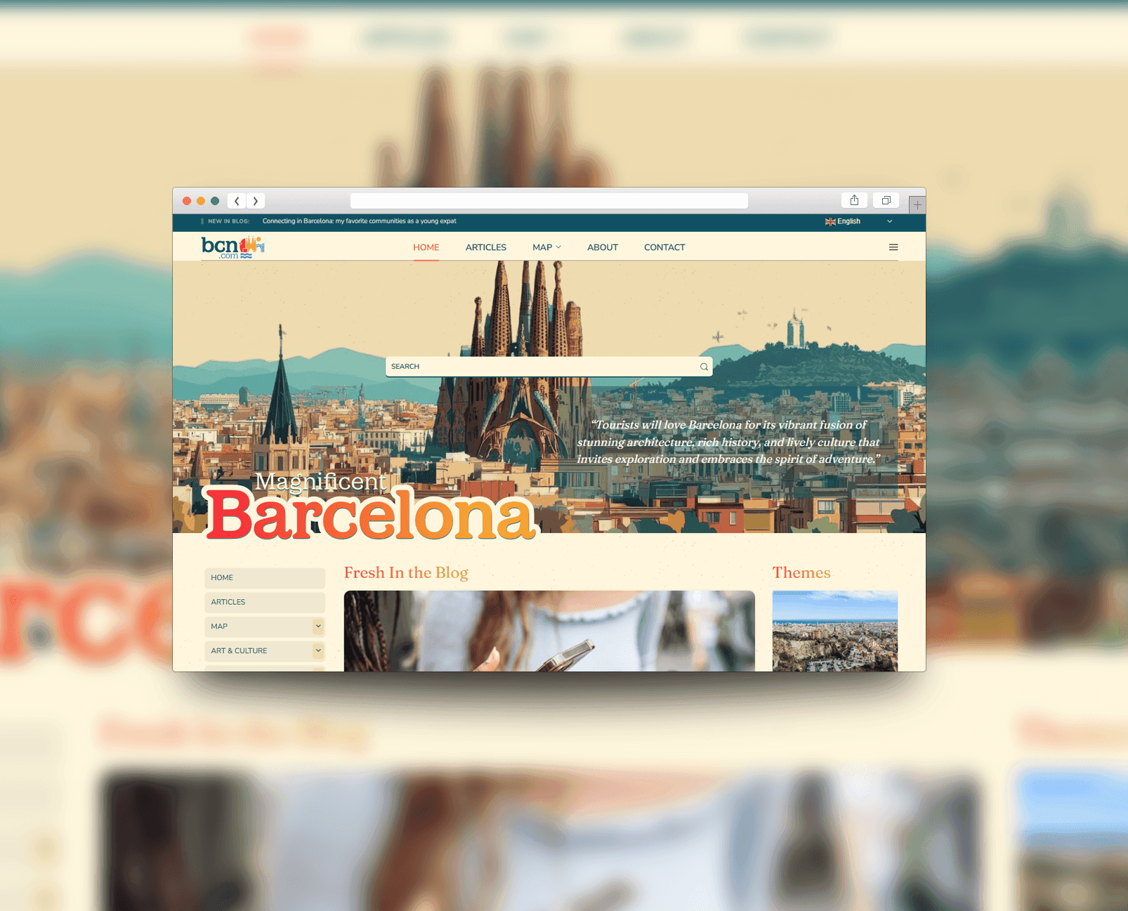 BCN.com (City Barcelona) website designed by MalbarDesign